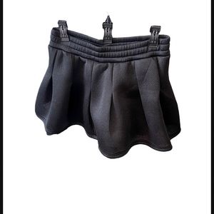 Black Pleaded Mini Skirt
